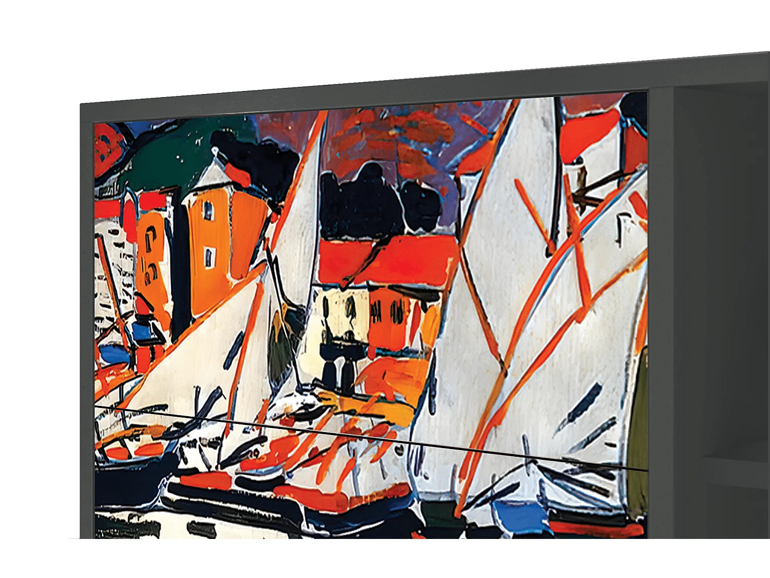 Aparador - 125x98x48 cm - BS2 - Le Séchage des voiles , Antracita