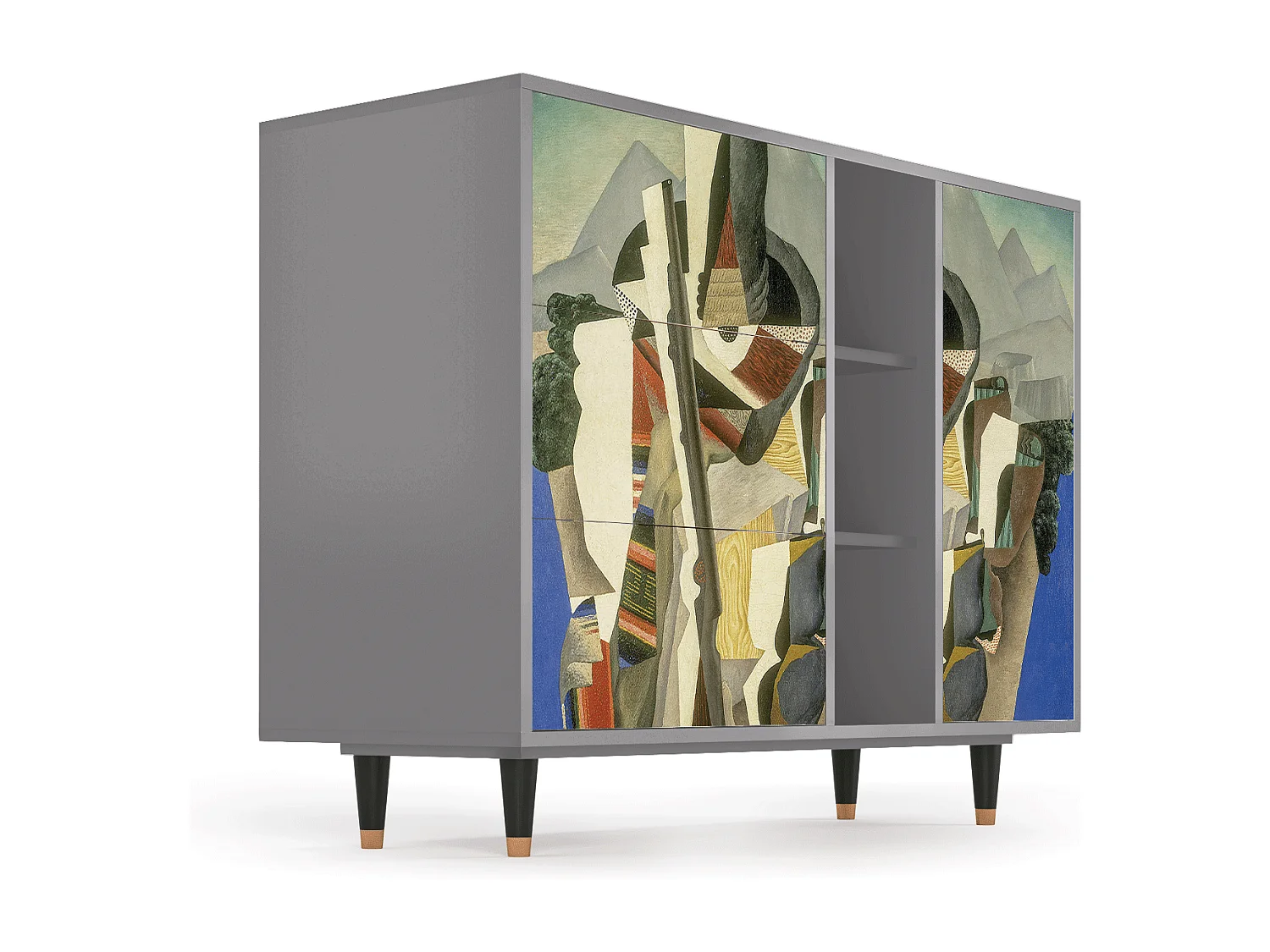 Aparador - 125x98x48 cm - BS2 - The Cubist Paintings , Gris