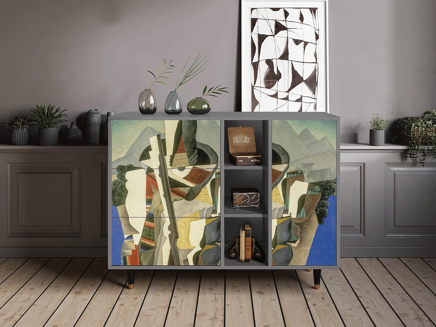 Buffet - 125x98x48 cm - BS2 - The Cubist Paintings , Gris