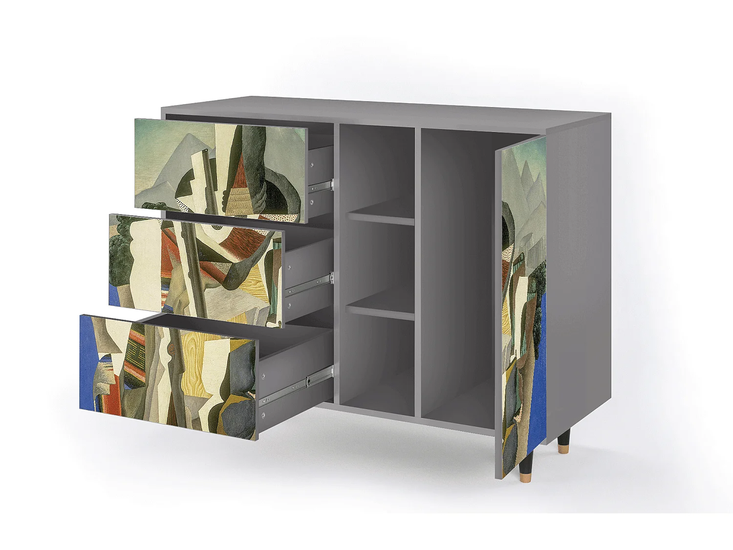 Buffet - 125x98x48 cm - BS2 - The Cubist Paintings , Gris