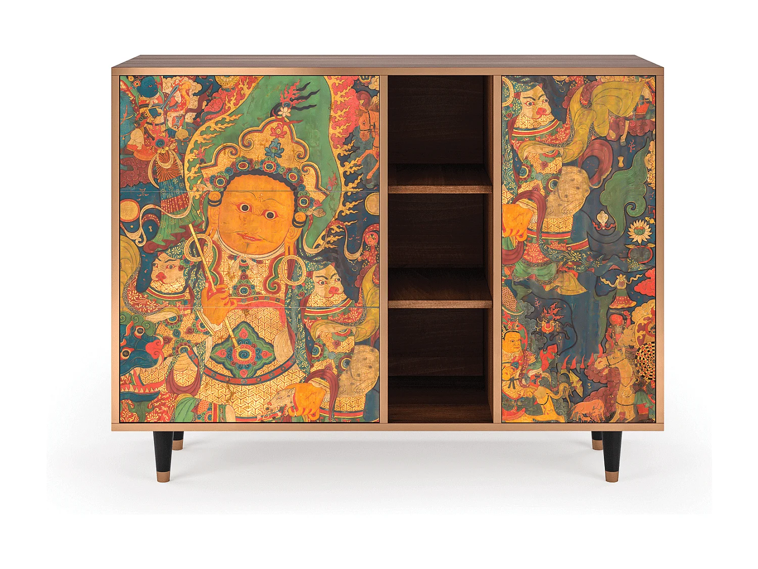 Kredens - 125x98x48 cm - BS2 - God by Vaisravana , Orzech