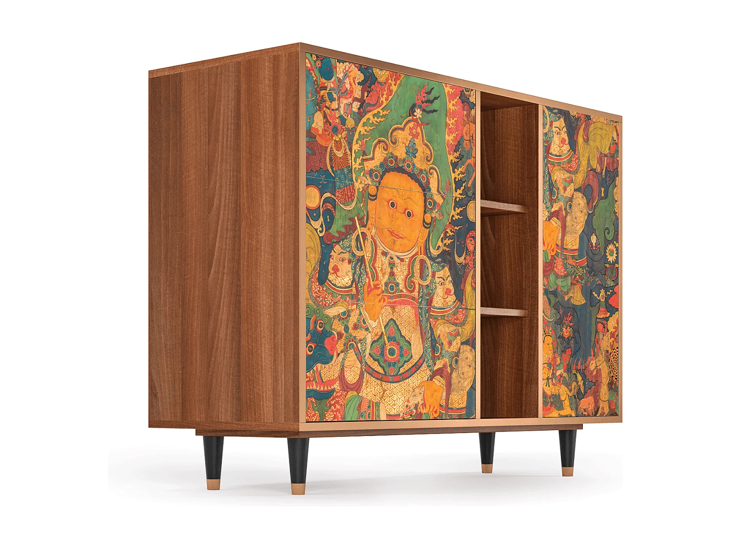 Kredens - 125x98x48 cm - BS2 - God by Vaisravana , Orzech