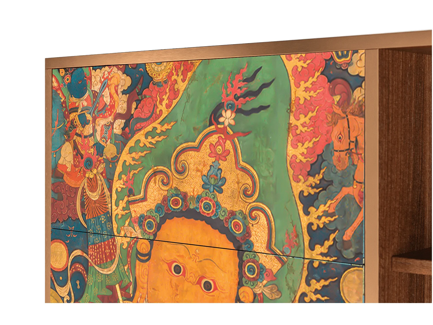 Kredens - 125x98x48 cm - BS2 - God by Vaisravana , Orzech