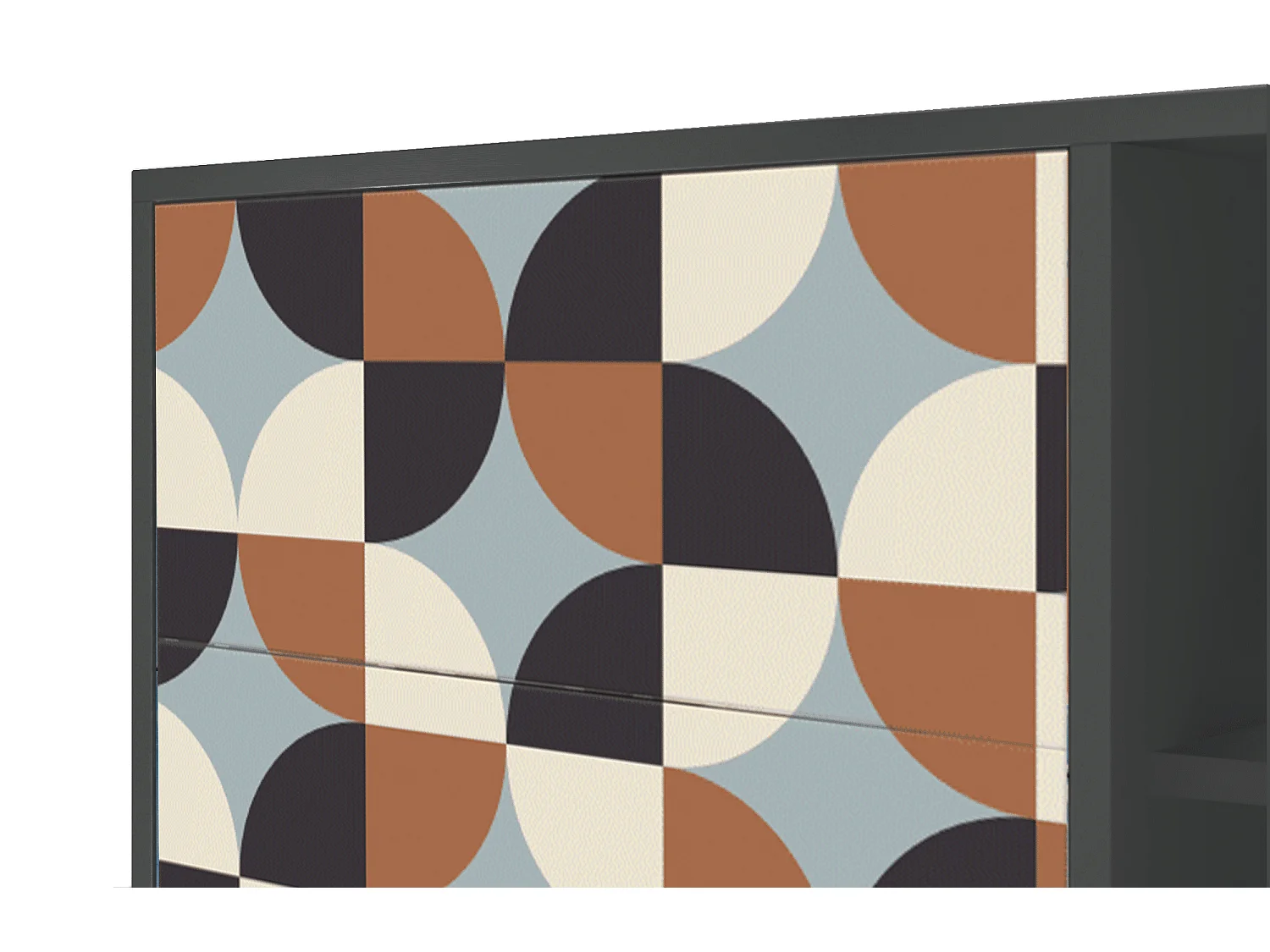 Buffet - 125x98x48 cm - BS2 - Brown Sensation, Anthracite