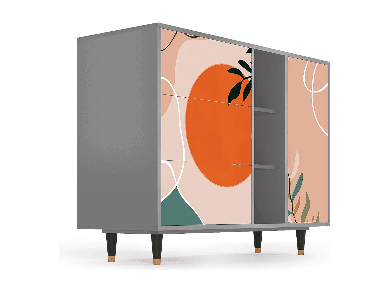 Buffet - 125x98x48 cm - BS2 - Artwork, Gris