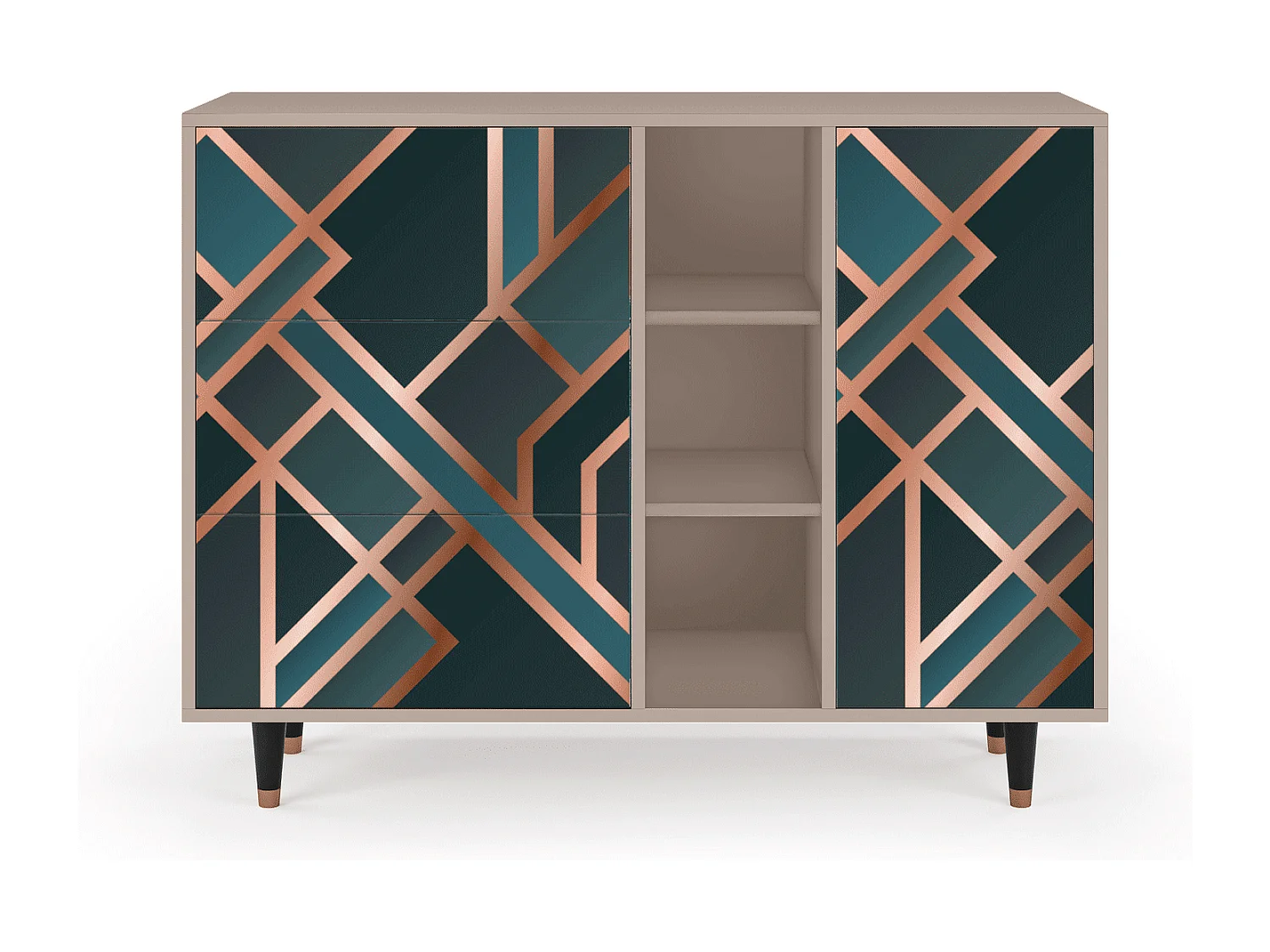 Buffet - 125x98x48 cm - BS2 - Bronze Crossroad, Latte