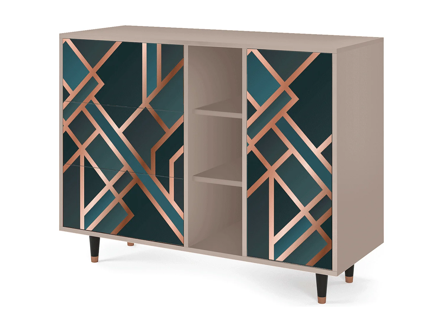 Buffet - 125x98x48 cm - BS2 - Bronze Crossroad, Latte