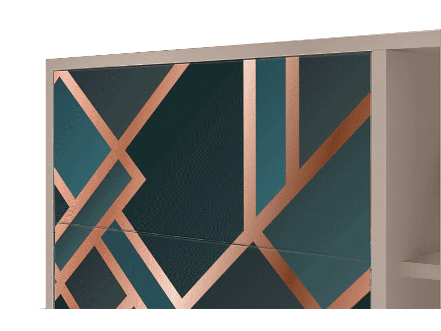 Kredens - 125x98x48 cm - BS2 - Bronze Crossroad, Latte