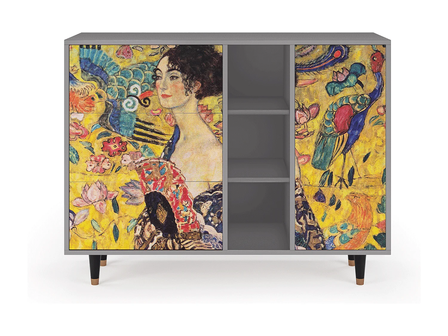 Buffet - 125x98x48 cm - BS2 - Lady with Fan by Klimt, Gris