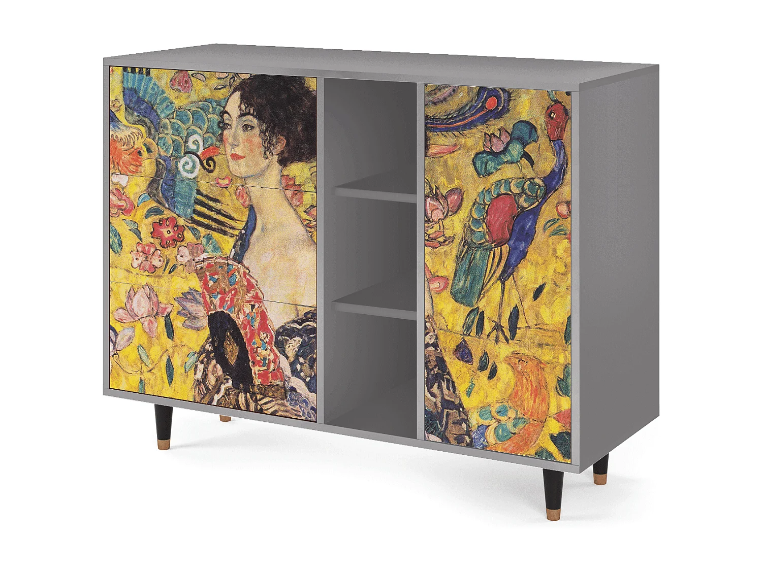 Buffet - 125x98x48 cm - BS2 - Lady with Fan by Klimt, Gris