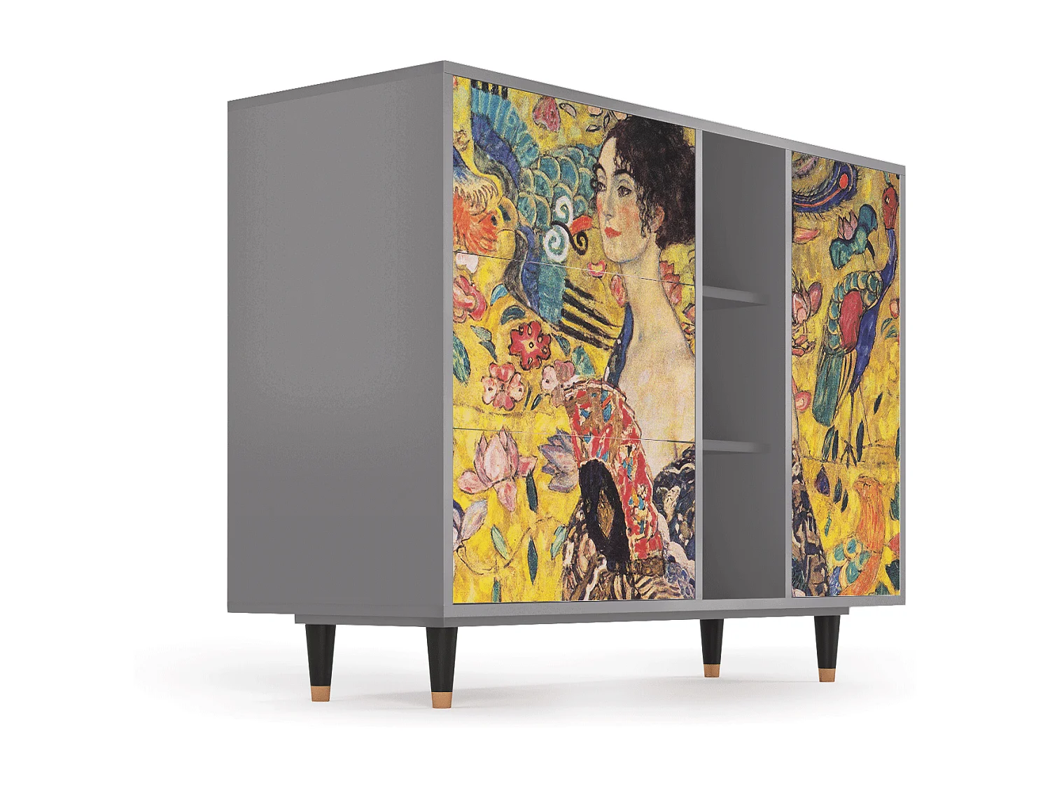 Buffet - 125x98x48 cm - BS2 - Lady with Fan by Klimt, Gris