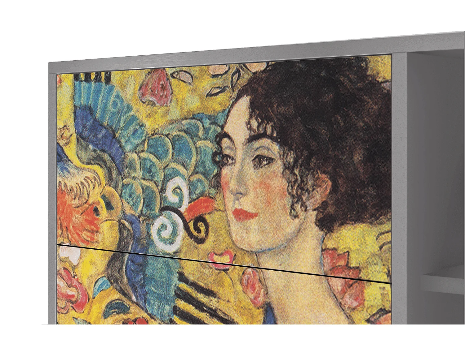 Buffet - 125x98x48 cm - BS2 - Lady with Fan by Klimt, Gris