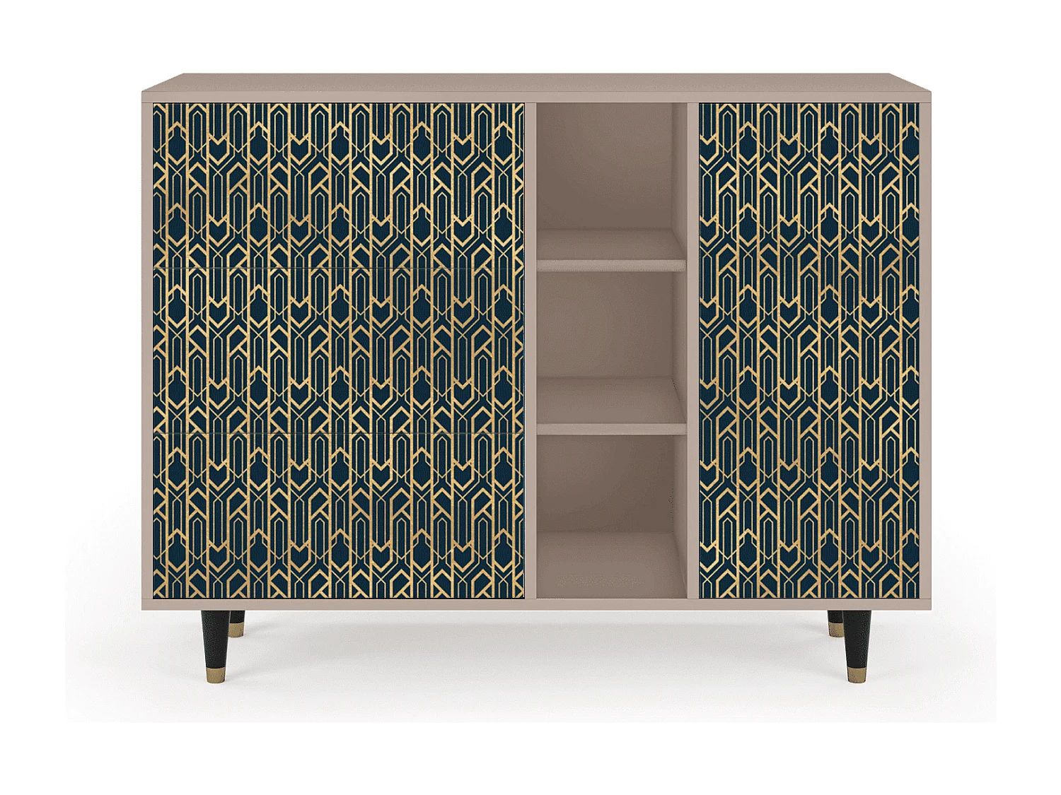 Aparador - 125x98x48 cm - BS2 - Golden Empire, Latte