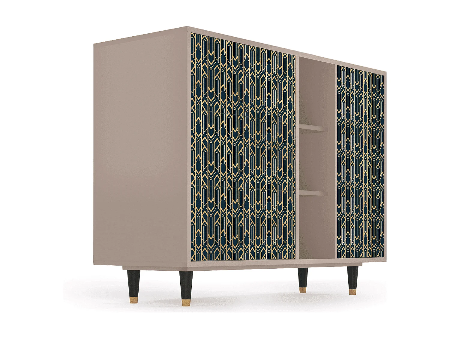 Aparador - 125x98x48 cm - BS2 - Golden Empire, Latte