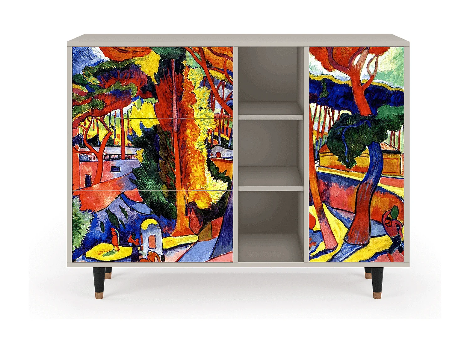 Kredens - 125x98x48 cm - BS2 - The Turning Road, Piaskowy