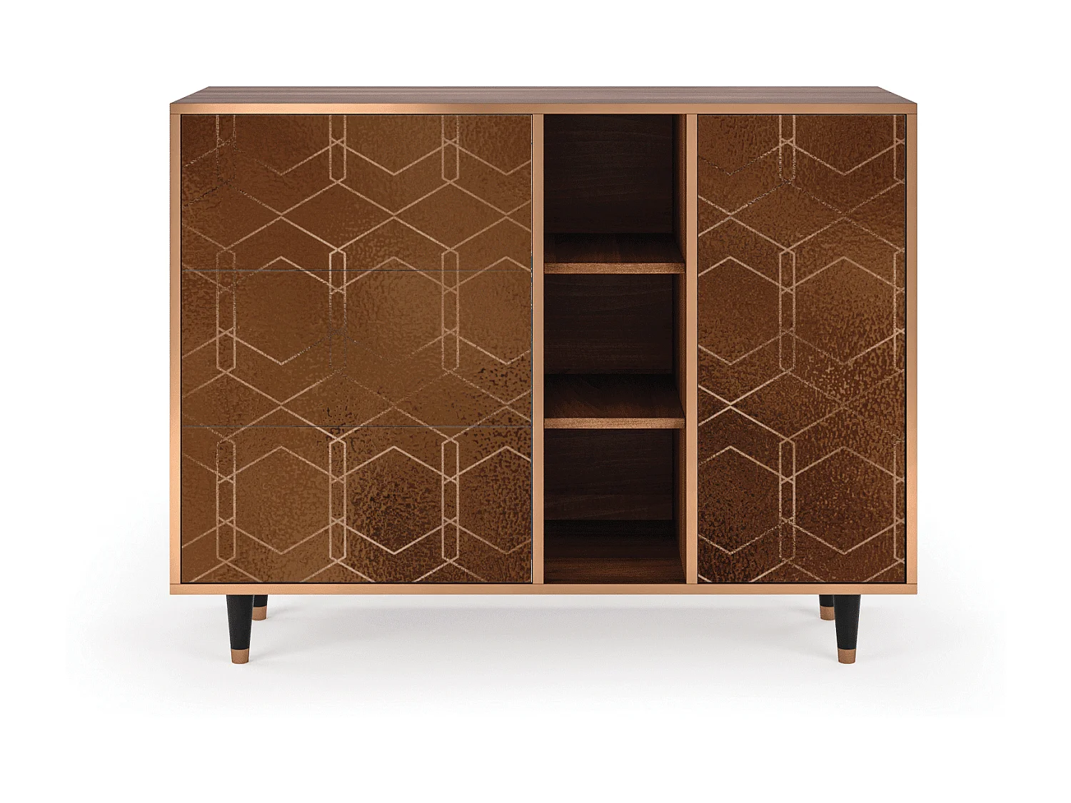 Credenza - 125x98x48 cm - BS2 - Chocolate Bar, Noce