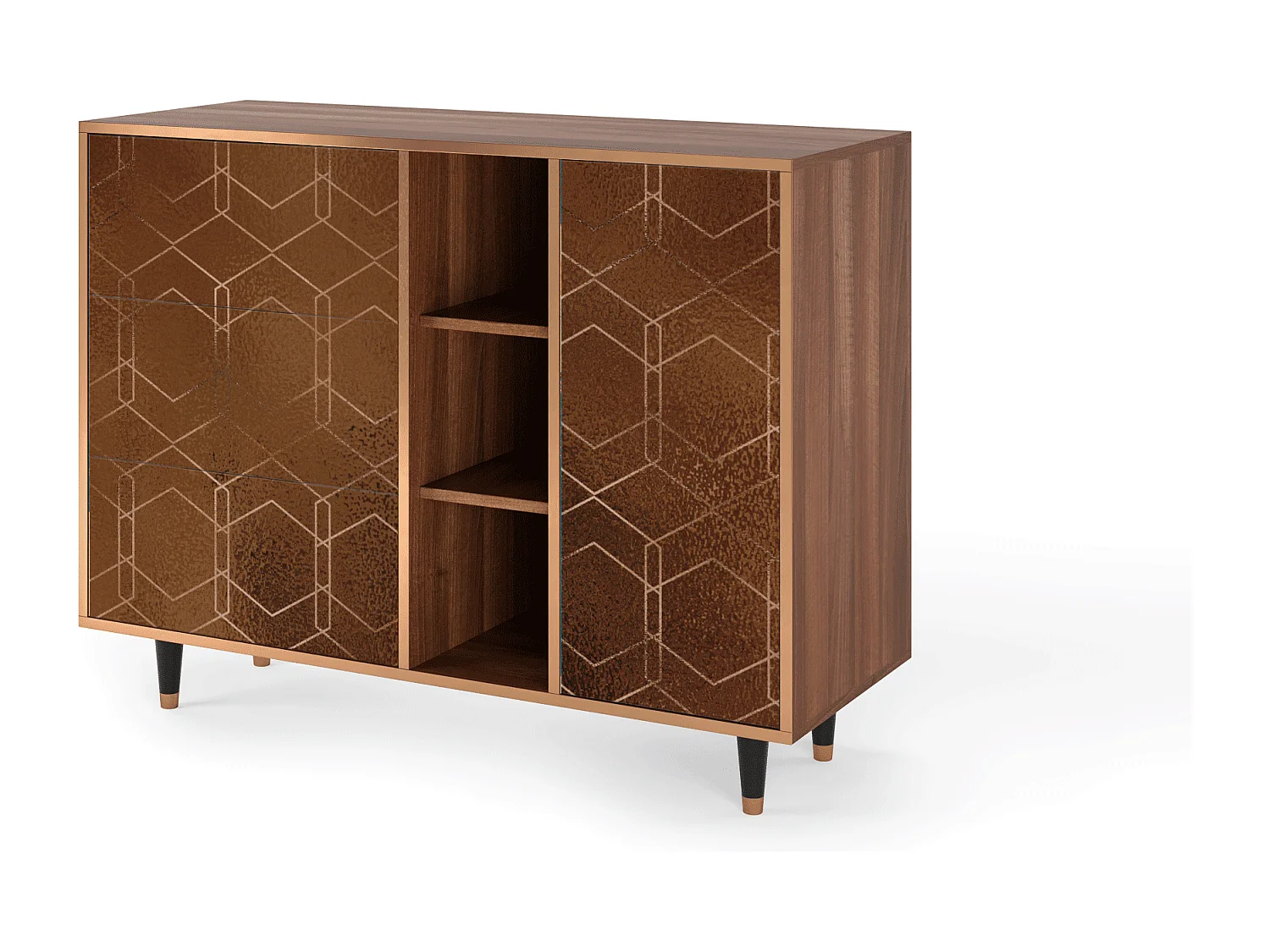 Credenza - 125x98x48 cm - BS2 - Chocolate Bar, Noce