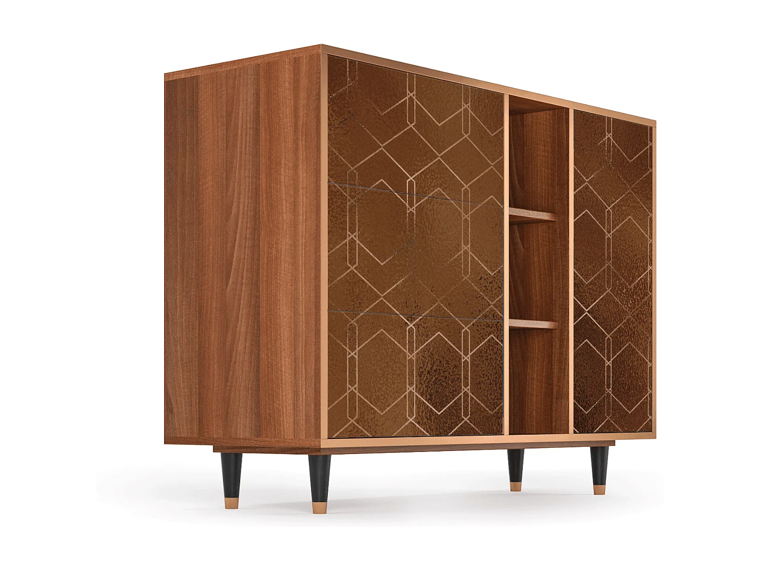 Credenza - 125x98x48 cm - BS2 - Chocolate Bar, Noce