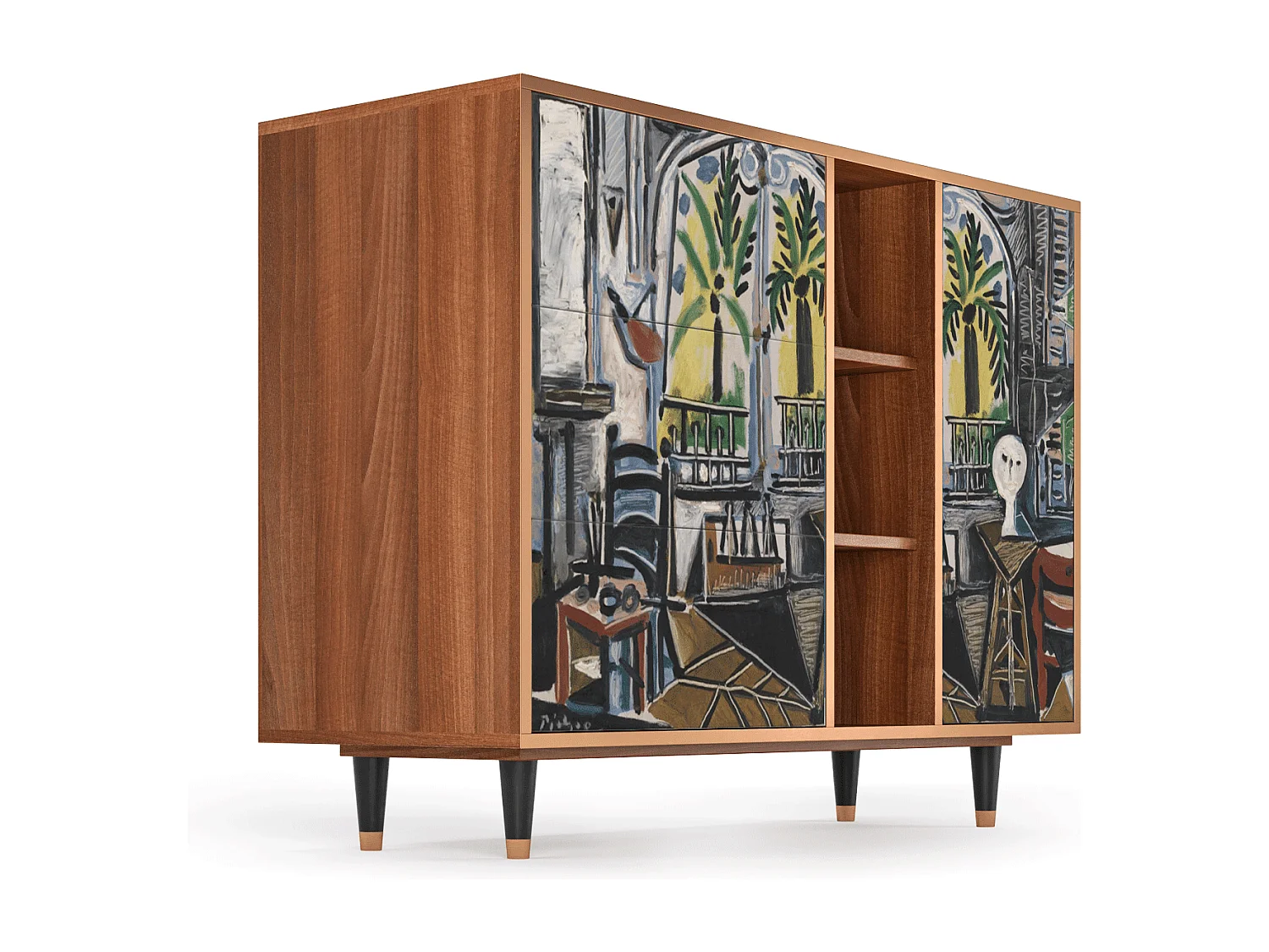 Aparador - 125x98x48 cm - BS2 - The Studio , Nogal