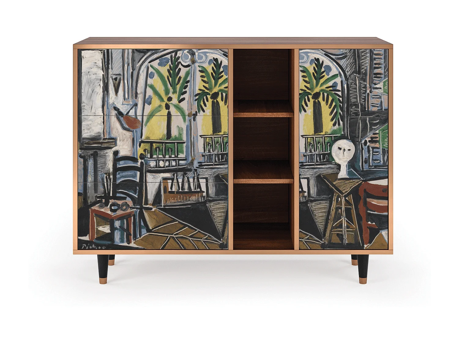 Credenza - 125x98x48 cm - BS2 - The Studio , Noce