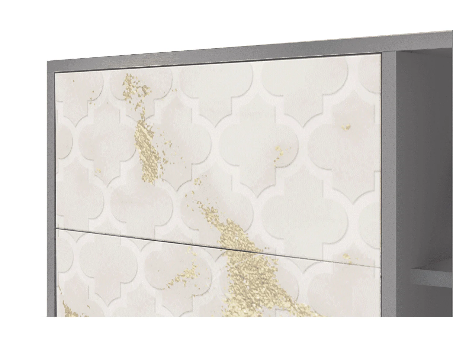 Buffet - 125x98x48 cm - BS2 - Sahara desert, Gris