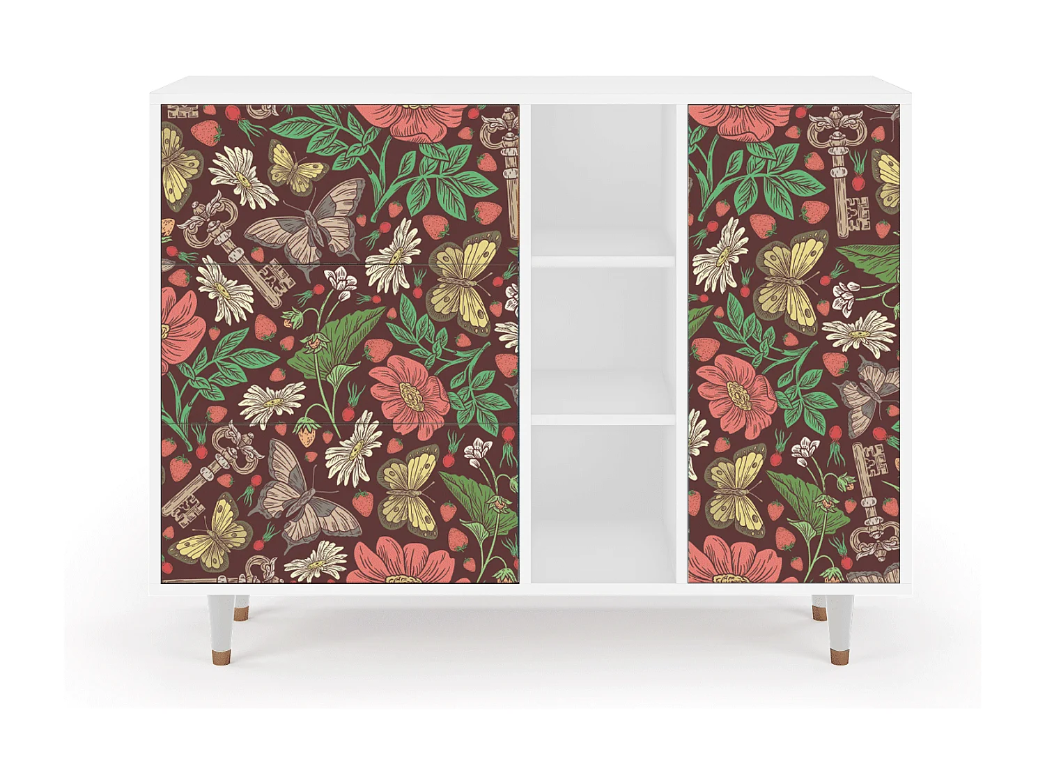 Aparador - 125x98x48 cm - BS2 - Alice in Wonderland, Branco