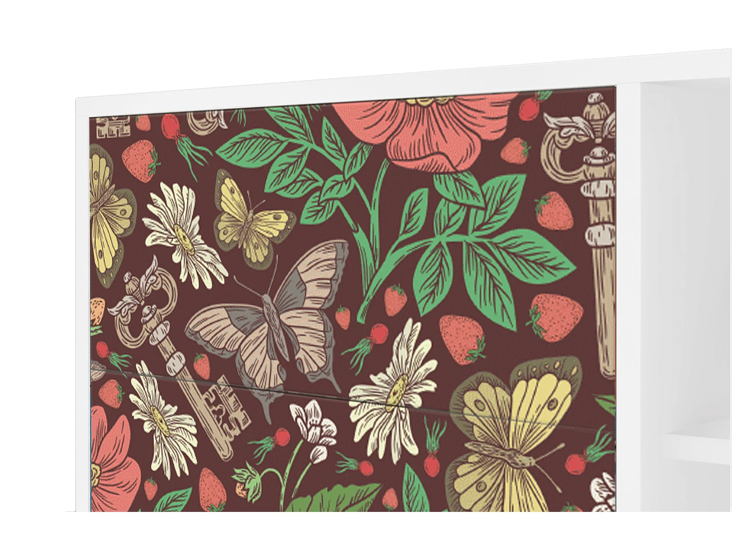 Aparador - 125x98x48 cm - BS2 - Alice in Wonderland, Branco