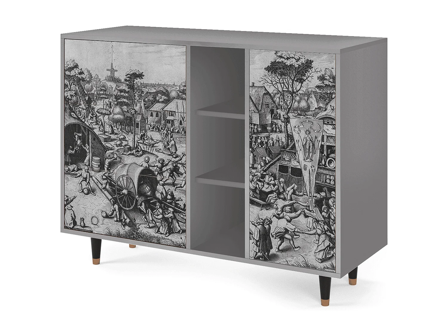 Aparador - 125x98x48 cm - BS2 - The Festival of Saint, Gris