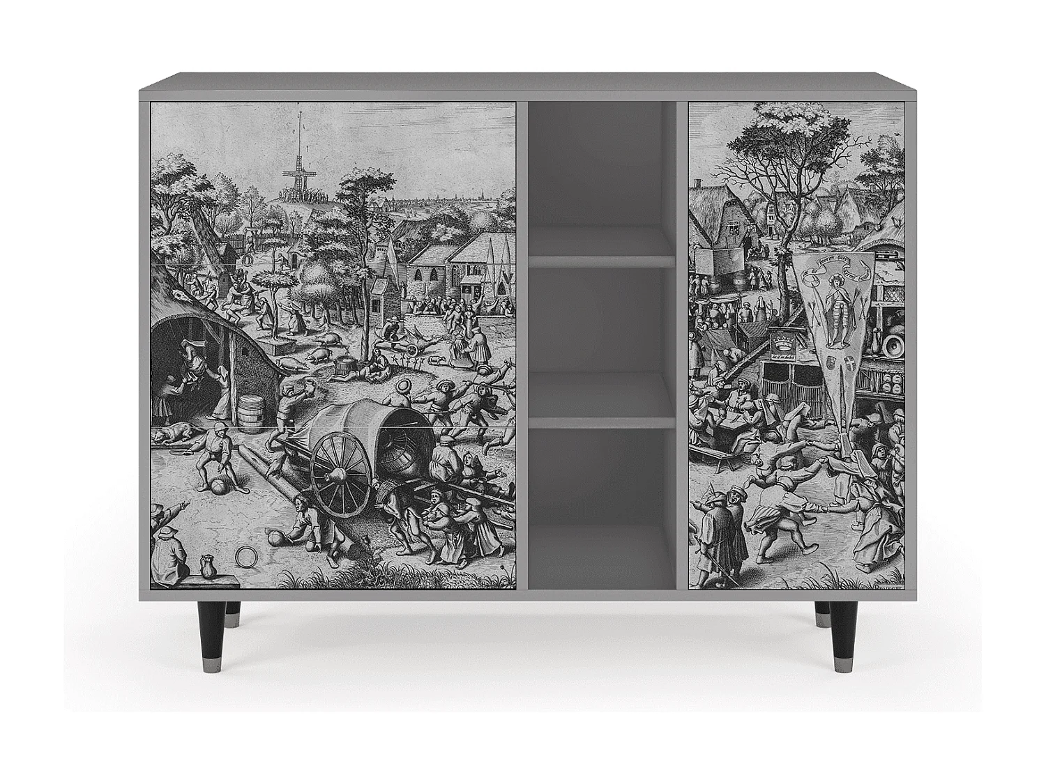 Dressoir - 125x98x48 cm - BS2 - The Festival of Saint, Grijs