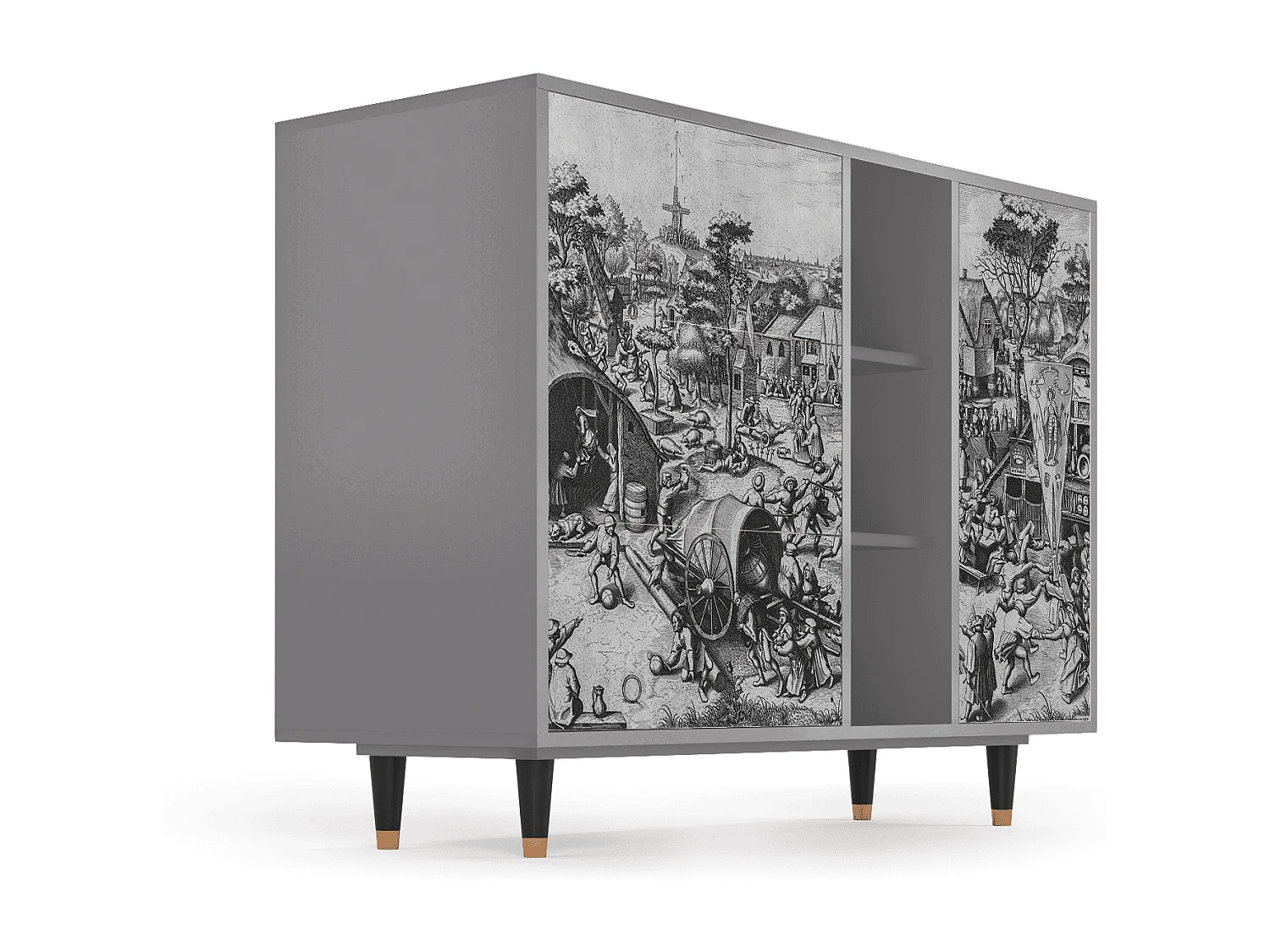 Dressoir - 125x98x48 cm - BS2 - The Festival of Saint, Grijs