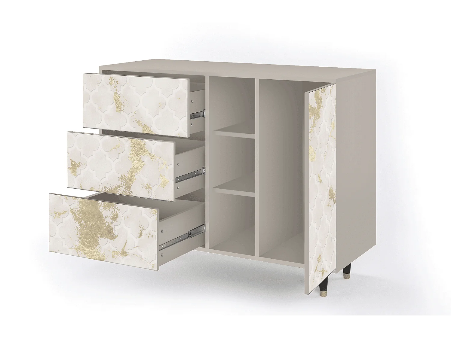 Kredens - 125x98x48 cm - BS2 - Sahara desert, Piaskowy