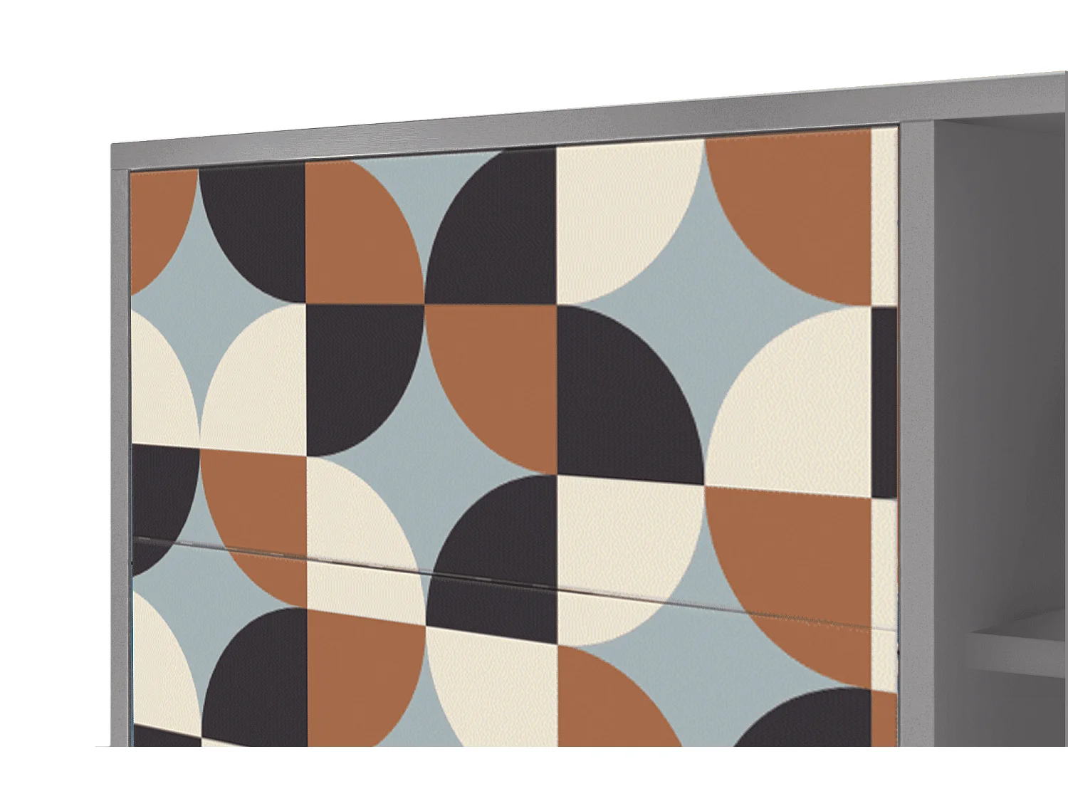 Buffet - 125x98x48 cm - BS2 - Brown Sensation, Gris