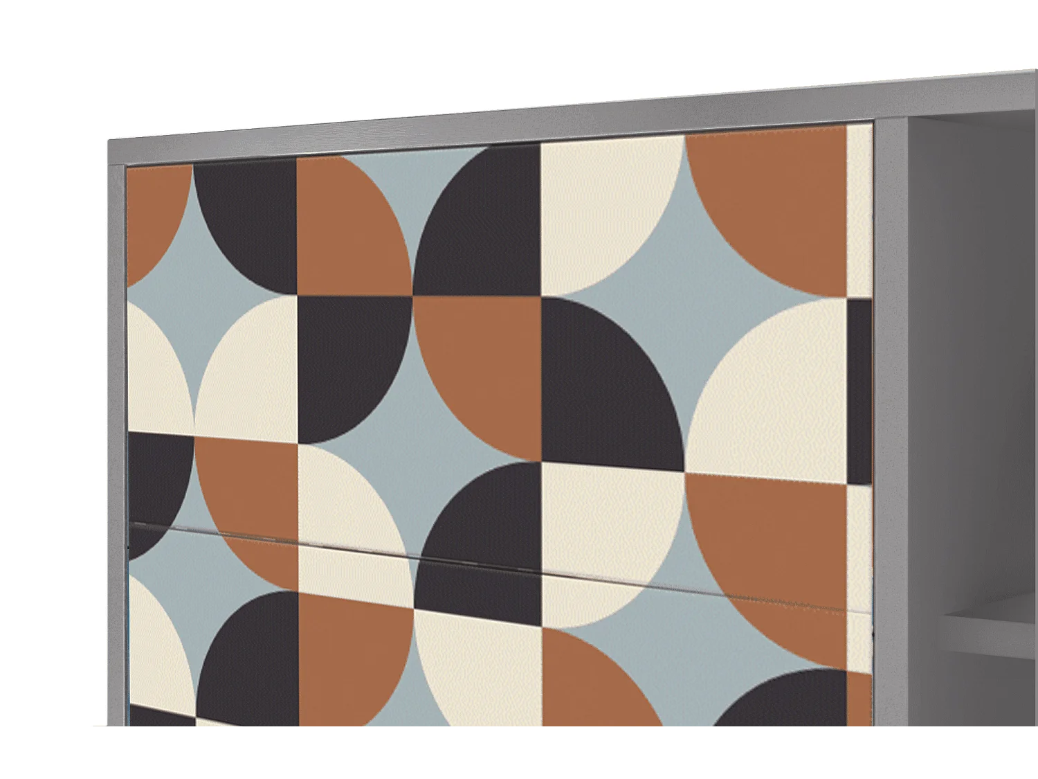 Kredens - 125x98x48 cm - BS2 - Brown Sensation, Szary