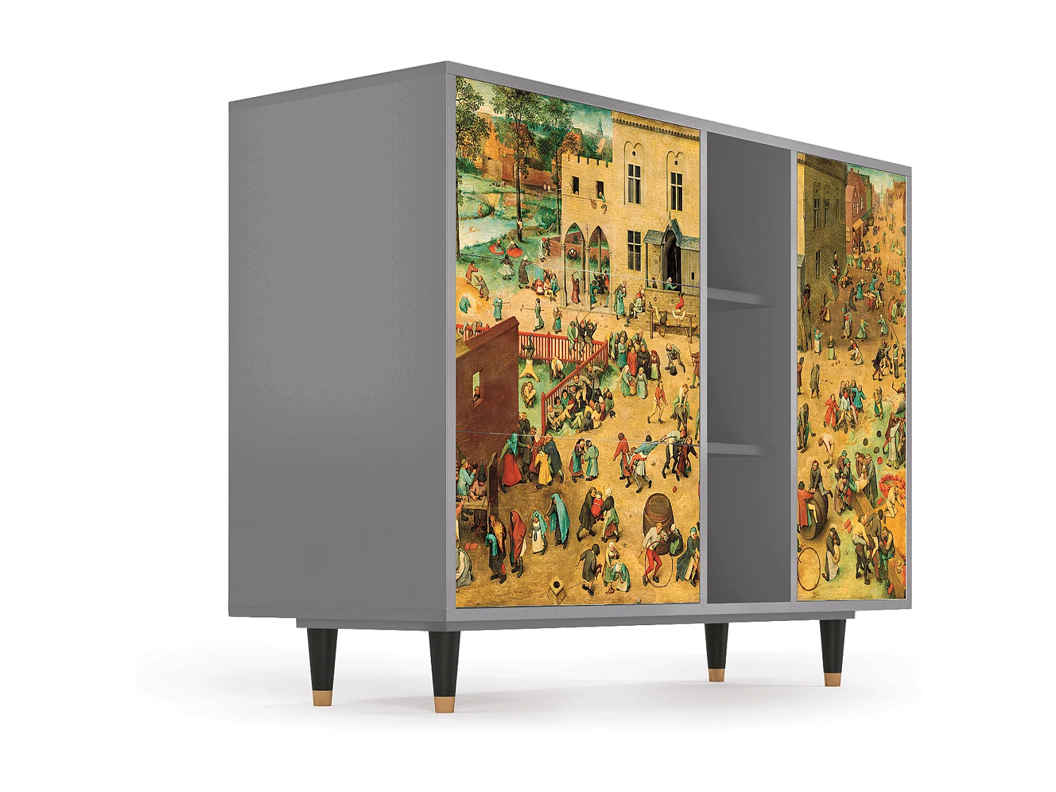 Aparador - 125x98x48 cm - BS2 - Children Games, Gris