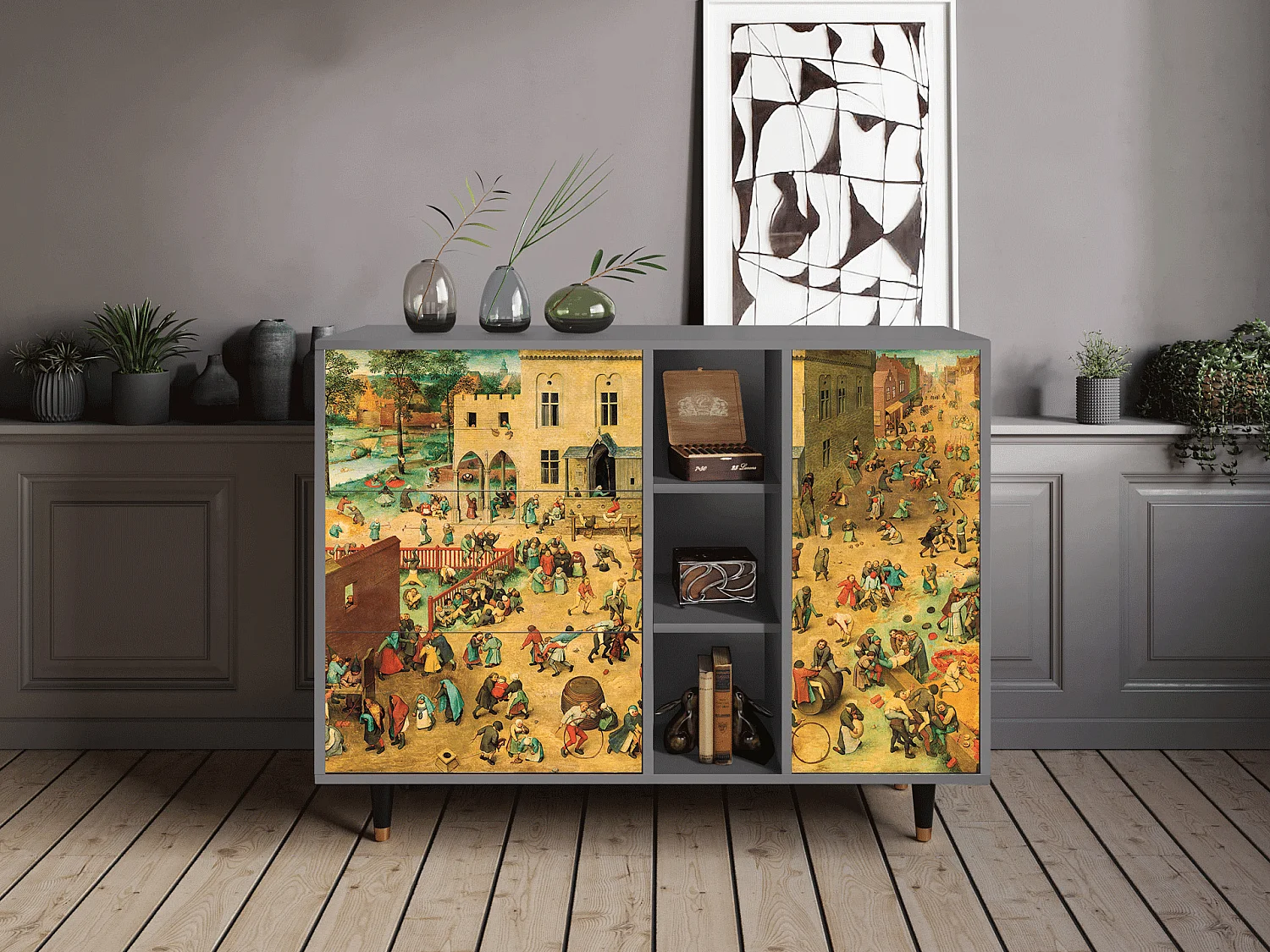 Buffet - 125x98x48 cm - BS2 - Children Games, Gris