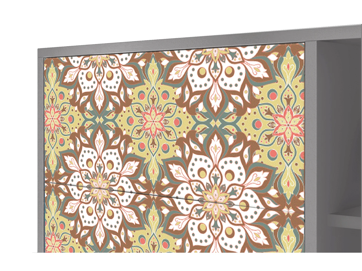 Kredens - 125x98x48 cm - BS2 - Chinese Tea, Szary