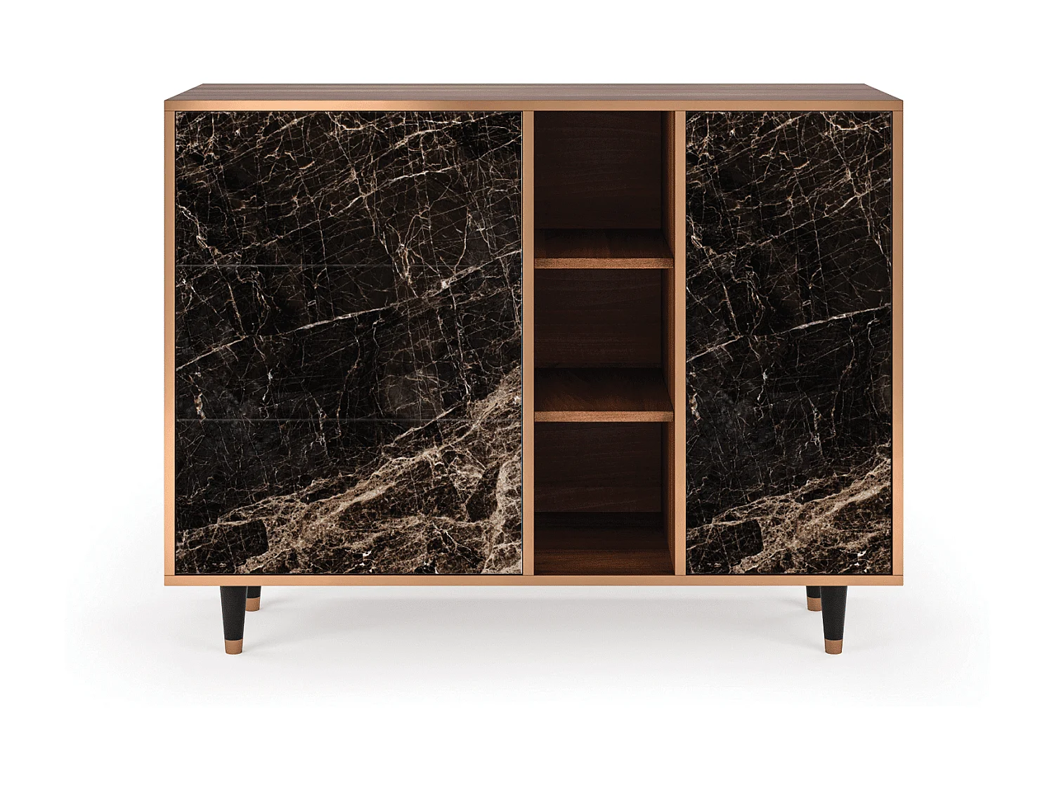 Credenza - 125x98x48 cm - BS2 - Night Abyss, Noce