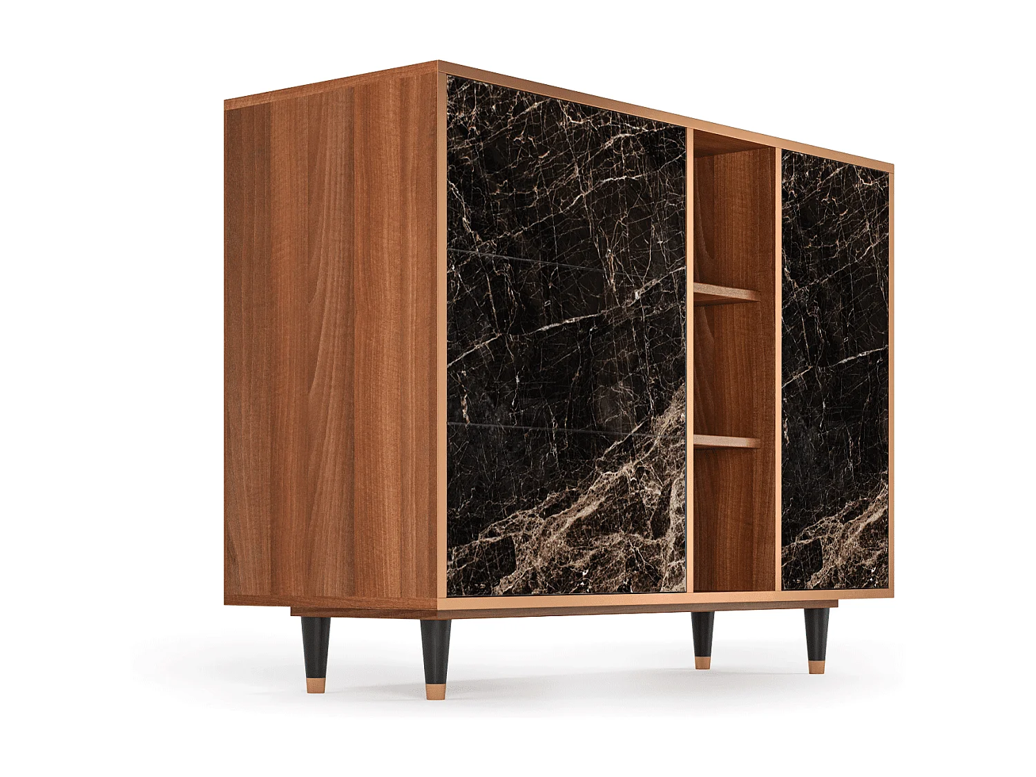 Credenza - 125x98x48 cm - BS2 - Night Abyss, Noce
