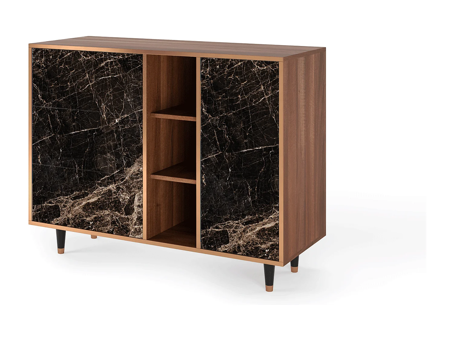 Buffet - 125x98x48 cm - BS2 - Night Abyss, Noyer