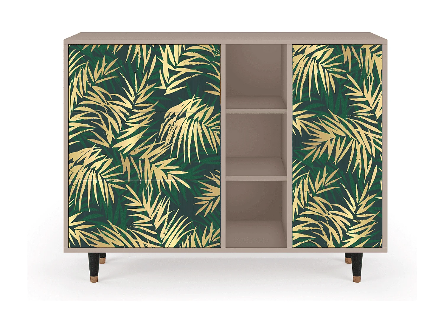 Buffet - 125x98x48 cm - BS2 - Sunny Palm Tree, Latte