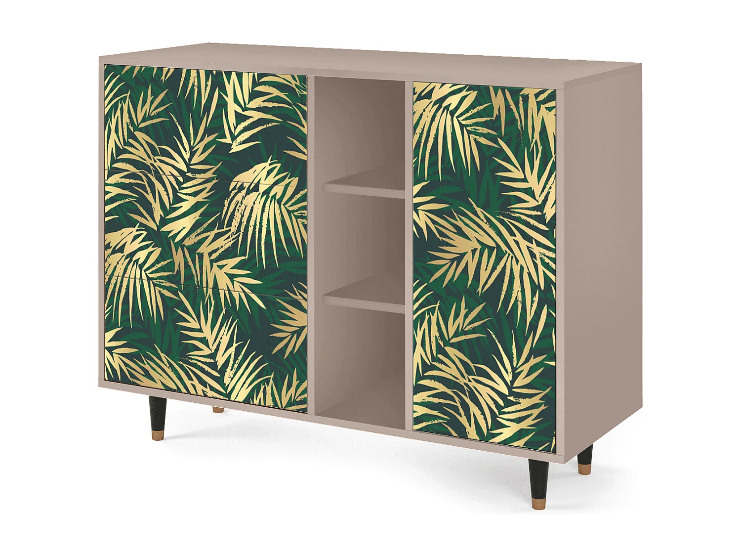 Buffet - 125x98x48 cm - BS2 - Sunny Palm Tree, Latte