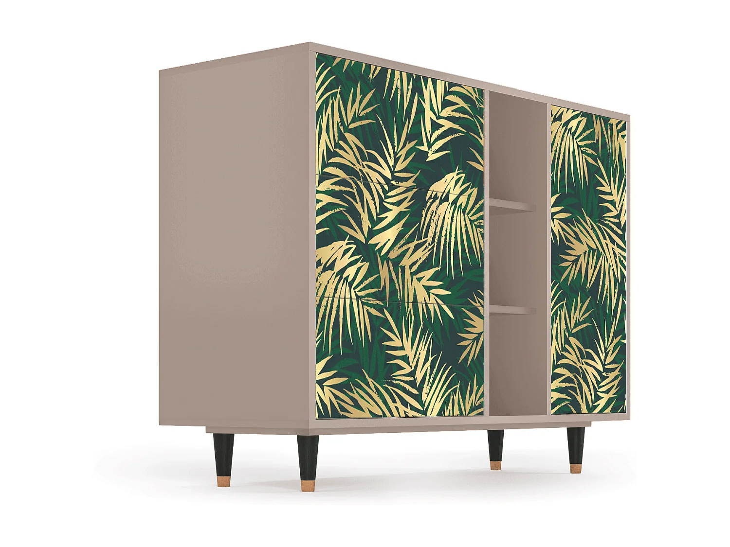 Buffet - 125x98x48 cm - BS2 - Sunny Palm Tree, Latte