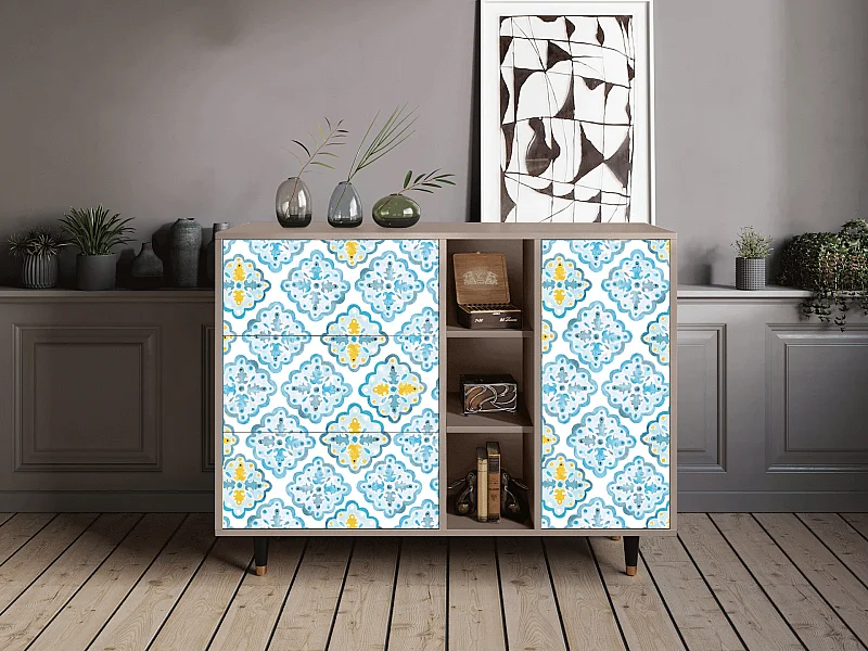 Buffet - 125x98x48 cm - BS2 - Portugese tiles, Latte