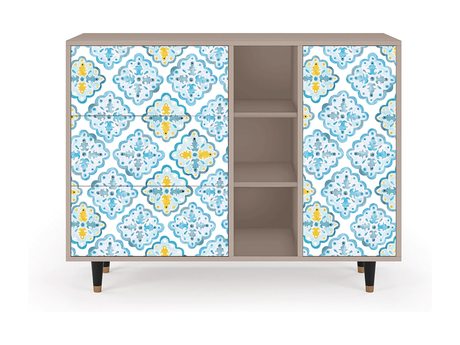 Credenza - 125x98x48 cm - BS2 - Portugese tiles, Latte