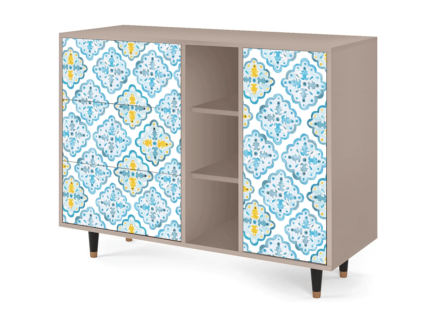 Credenza - 125x98x48 cm - BS2 - Portugese tiles, Latte