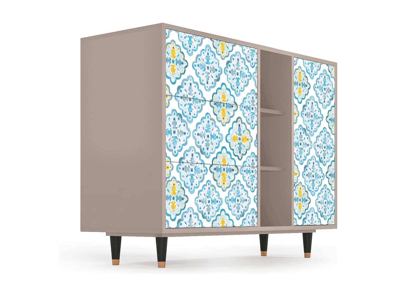 Credenza - 125x98x48 cm - BS2 - Portugese tiles, Latte