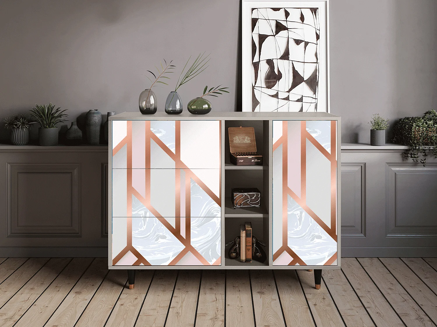 Credenza - 125x98x48 cm - BS2 - Champagne Story, Sabbia