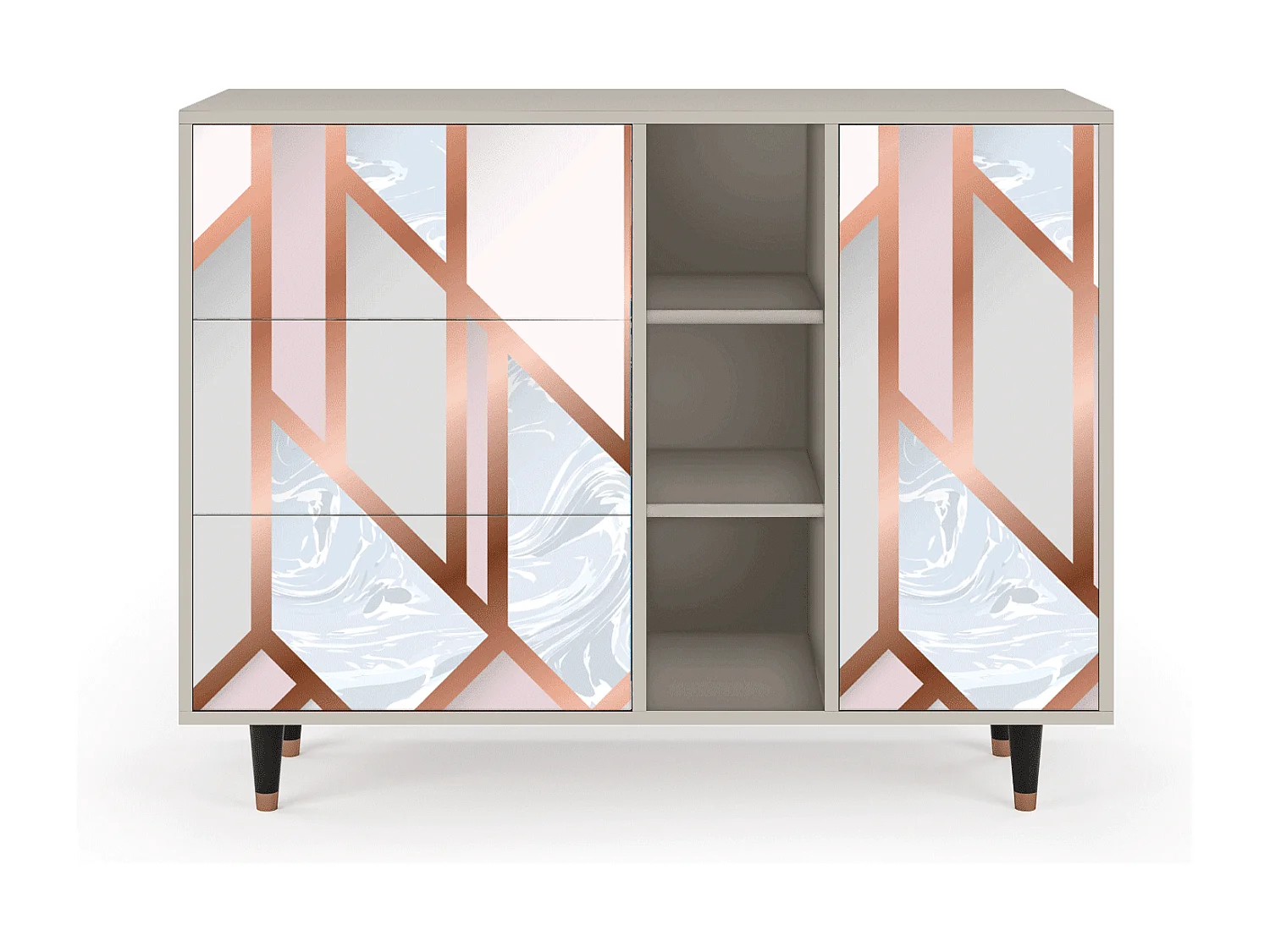 Credenza - 125x98x48 cm - BS2 - Champagne Story, Sabbia