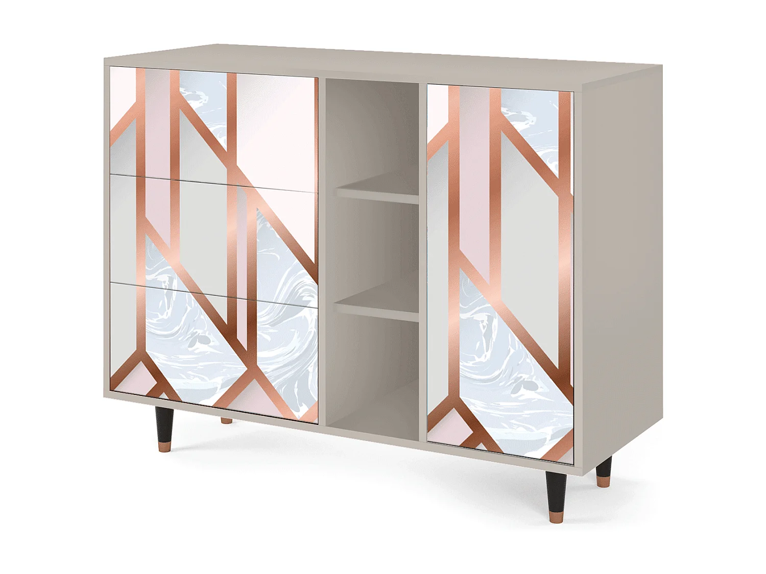 Credenza - 125x98x48 cm - BS2 - Champagne Story, Sabbia