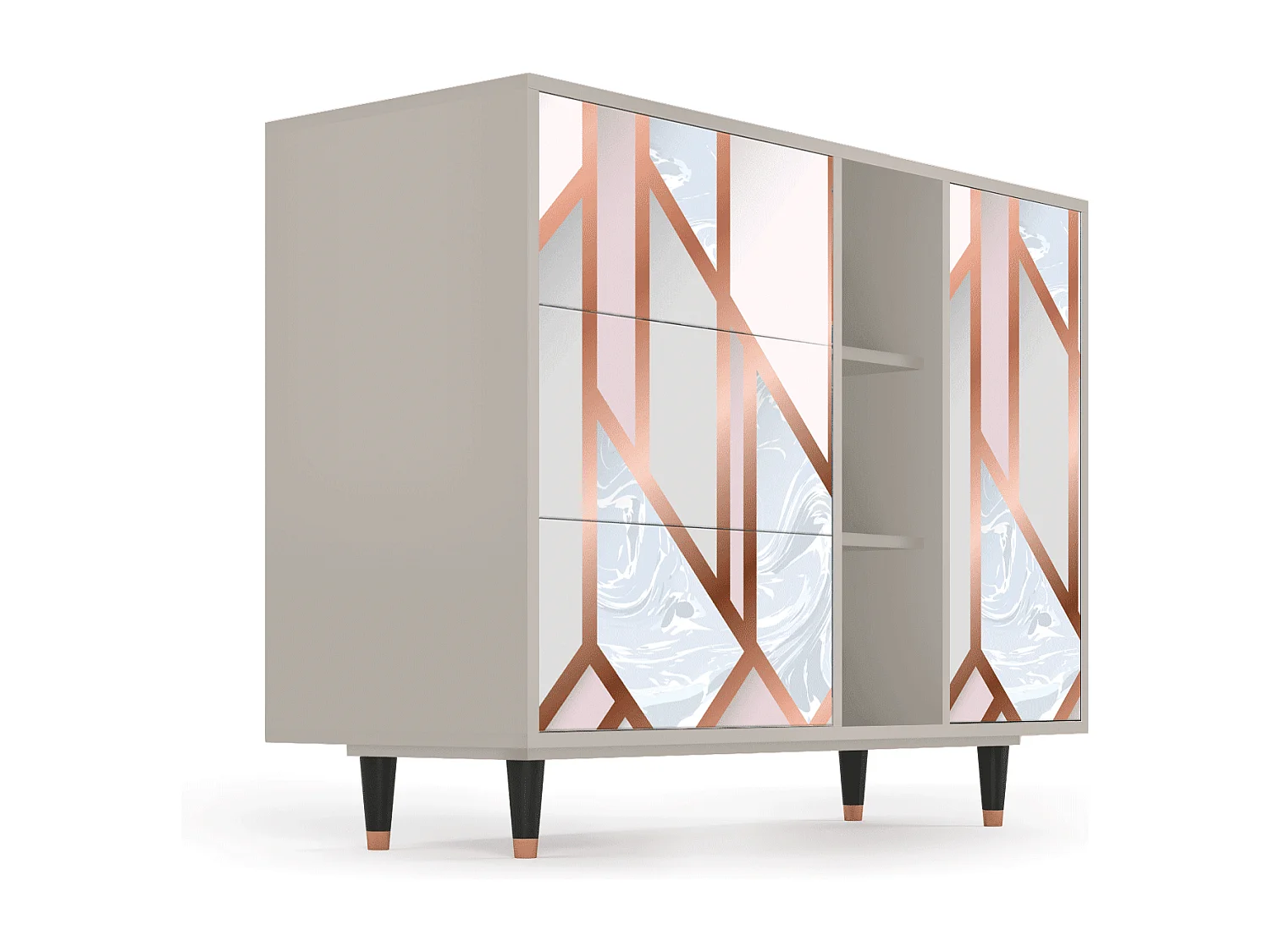 Credenza - 125x98x48 cm - BS2 - Champagne Story, Sabbia